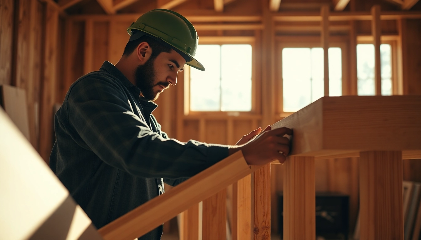High-quality framing practices highlight expert carpenter assembling structural wooden framing in a professional workshop, ensuring durability and precision.