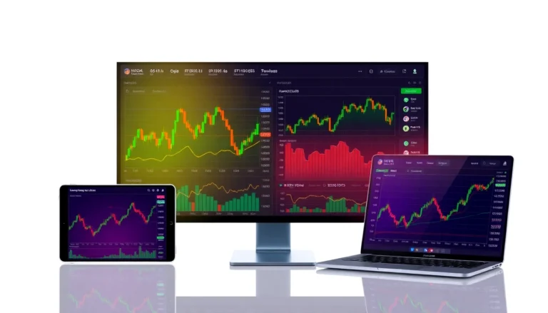Navigate the aicoin官网 platform with real-time crypto charts and market alerts on a sleek device.
