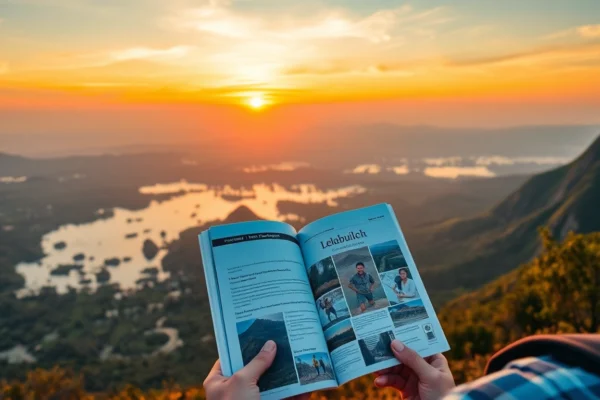 Guided adventure in Lombok with a traveler exploring scenic mountains and beaches, emphasizing the importance of a trustworthy guide for travel safety and discovery.