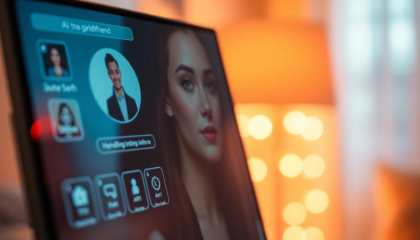 AI girlfriend engaging in a warm, unfiltered NSFW chat on a sleek screen for authentic interaction.