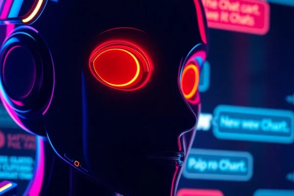 Engaging scene of unfiltered NSFW AI chat with a sleek interface, neon glow, and suggestive conversation bubbles, emphasizing realistic AI interactions for adult chat enthusiasts.