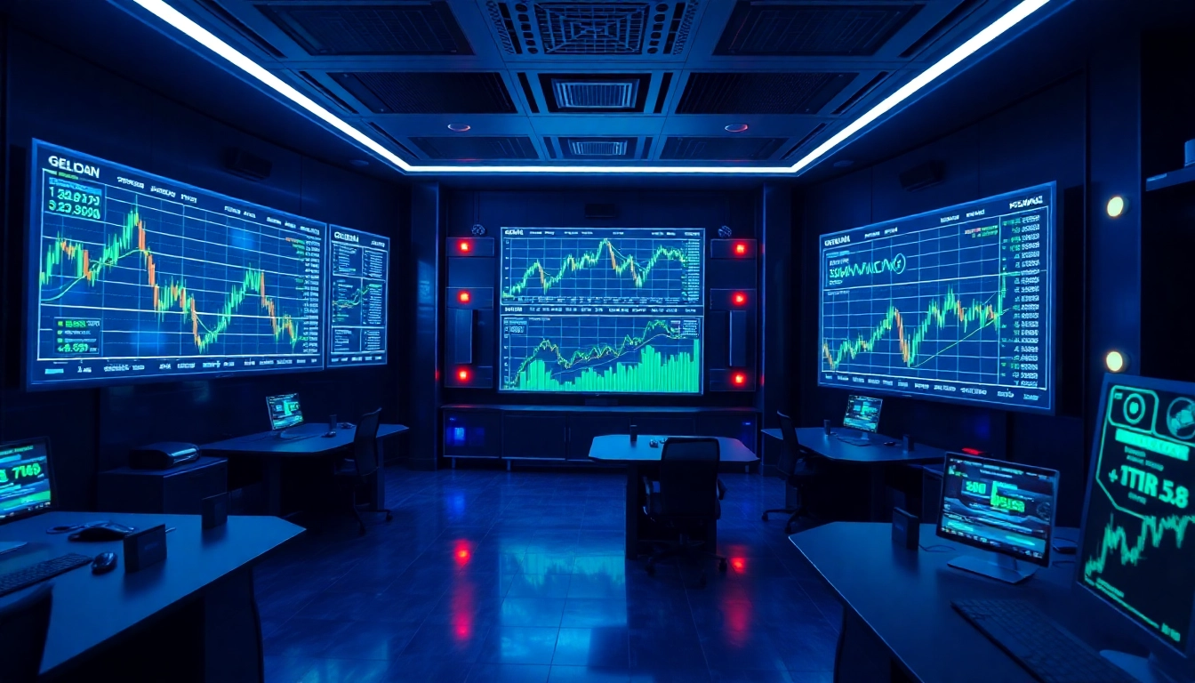 Cryptocurrency Trading News London highlighted on screens in a busy trading environment with