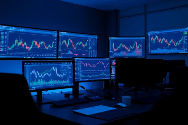 Mastering Trading View: Expert Strategies to Enhance Your Market Analysis Trading view chart analysis on multiple screens in a professional trading environment for