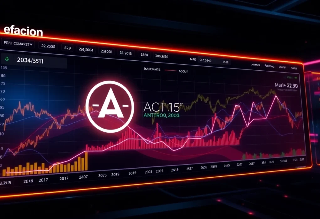 High-tech digital dashboard illustrating aicoin trading analytics and market trends for investors