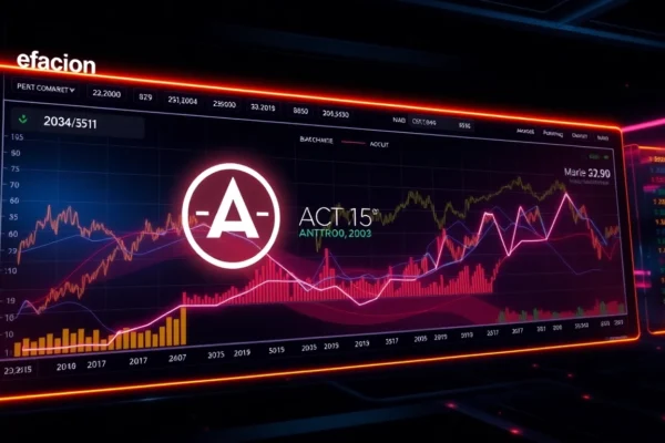High-tech digital dashboard illustrating aicoin trading analytics and market trends for investors