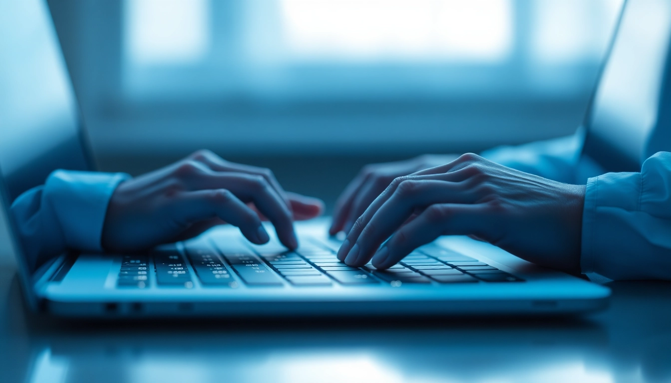 Professional writer ensuring undetectable AI writing with advanced tools in a sleek workspace